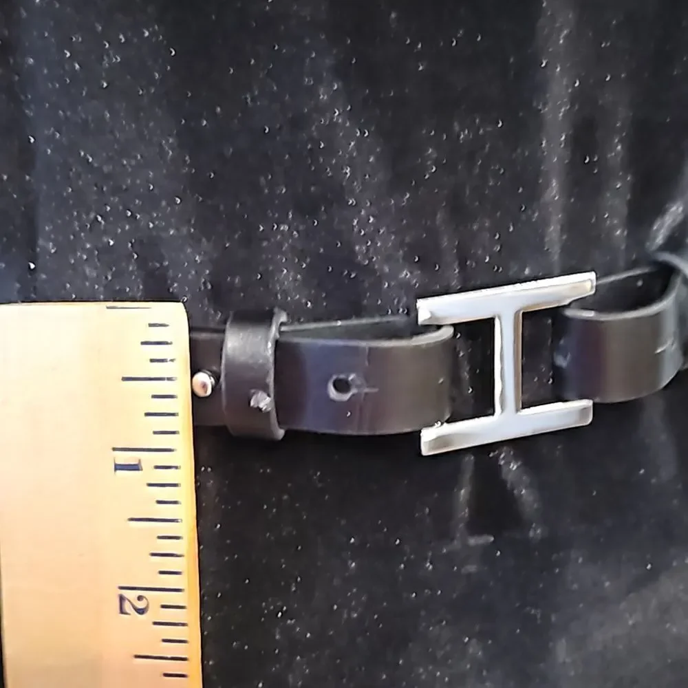 Black Belt Silver Hardware sz 12